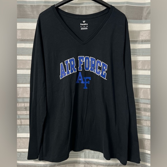 Fanatics Tops - Air Force Falcons Women's Campus Black Long Sleeve V-Neck Shirt